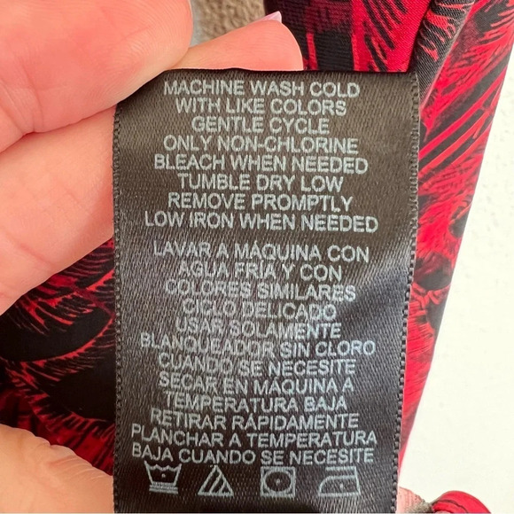 Norma Kamali Long Sleeve Side Drape Dress Soft Stretchy Knit Red Black Size XXL - Picture 11 of 15